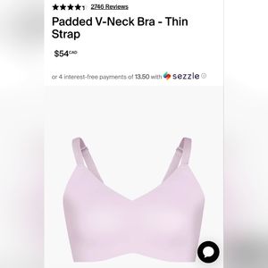 Padded V-Neck Bra - ThinStrap